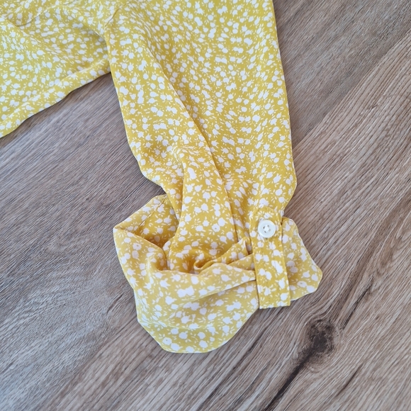 LOFT Women's Yellow Floral Blouse - Picture 4 of 11